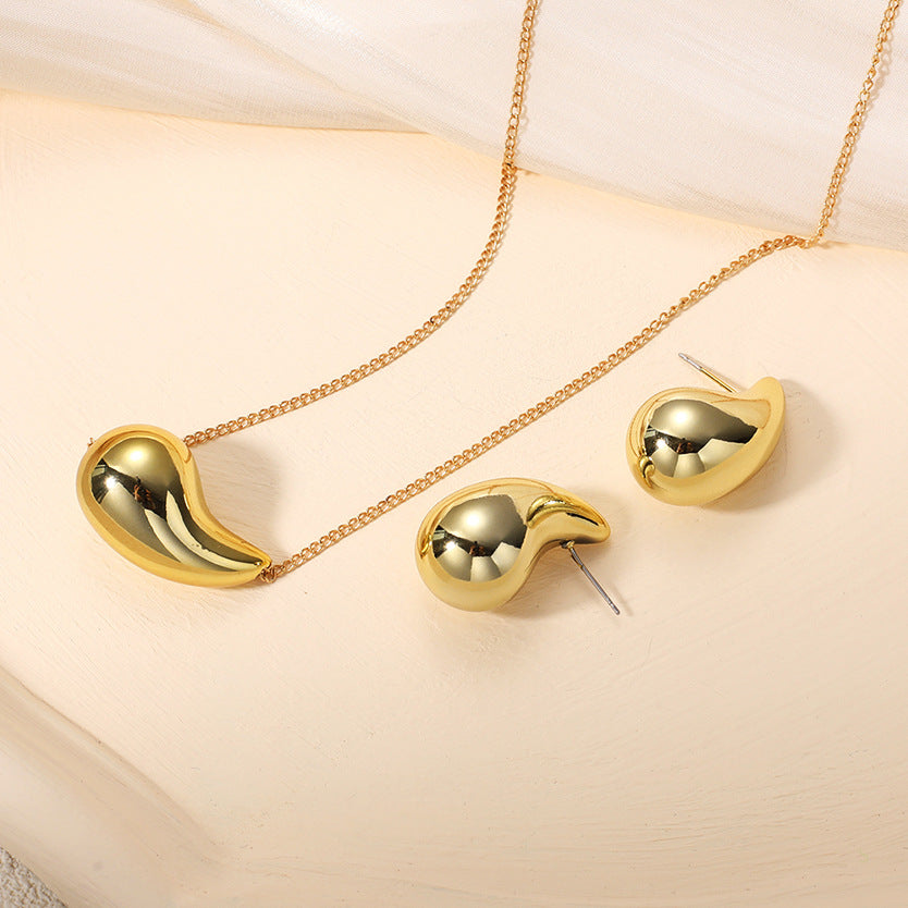 Damen Schmuckset mit elegantem Tropfenanhänger und Ohrsteckern Shop Nory