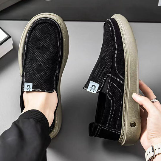 Herren Slip-On Plateau-Sneaker mit perforiertem Veloursleder und gepolstertem Komfortfußbett Shop Nory
