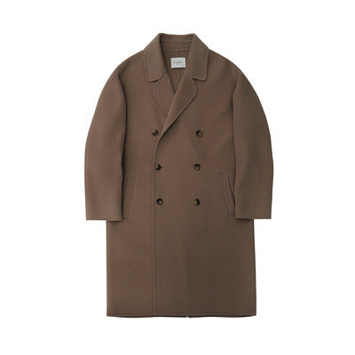 Herren Oversized Wollmantel mit Doppelreiher und Reverskragen Shop Nory