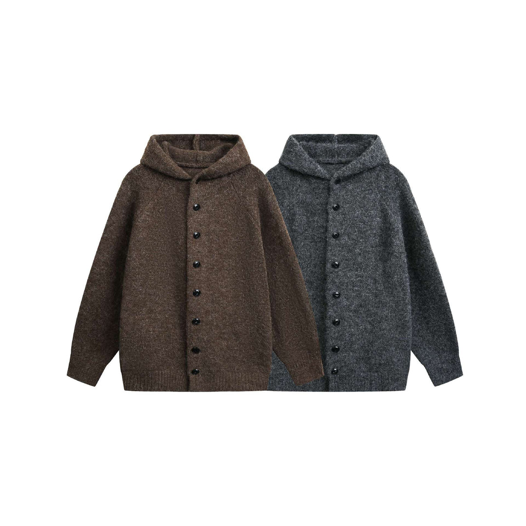 Damen Wollmix‑Cape‑Cardigan mit Kapuze, Knopfleiste und Raglanärmeln Shop Nory