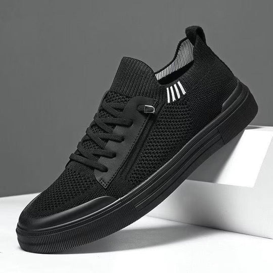 Herren Low-Top Strick-City-Sneaker mit elastischem Schaft, seitlichem Reißverschluss und stoßdämpfender Gummisohle Shop Nory