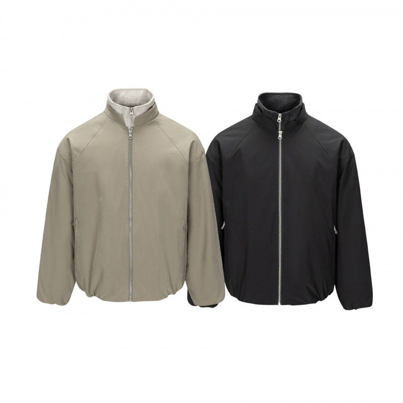 Herren Ultraleichte Tech-Blousonjacke mit Raglanärmeln, Stehkragen und Reißverschlusstaschen Shop Nory
