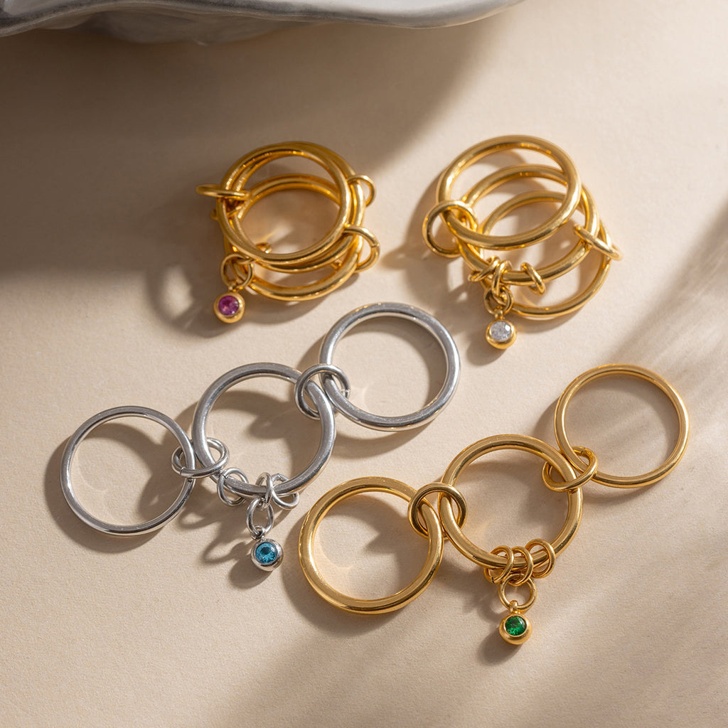 Damen Armband mit grünem Kristallanhänger und wasserfestem Design Shop Nory
