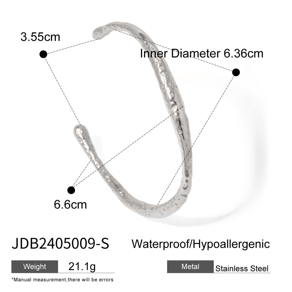 Damen Offenes Armband aus hochwertigem Edelstahl mit hypoallergenen und wasserfesten Eigenschaften Shop Nory