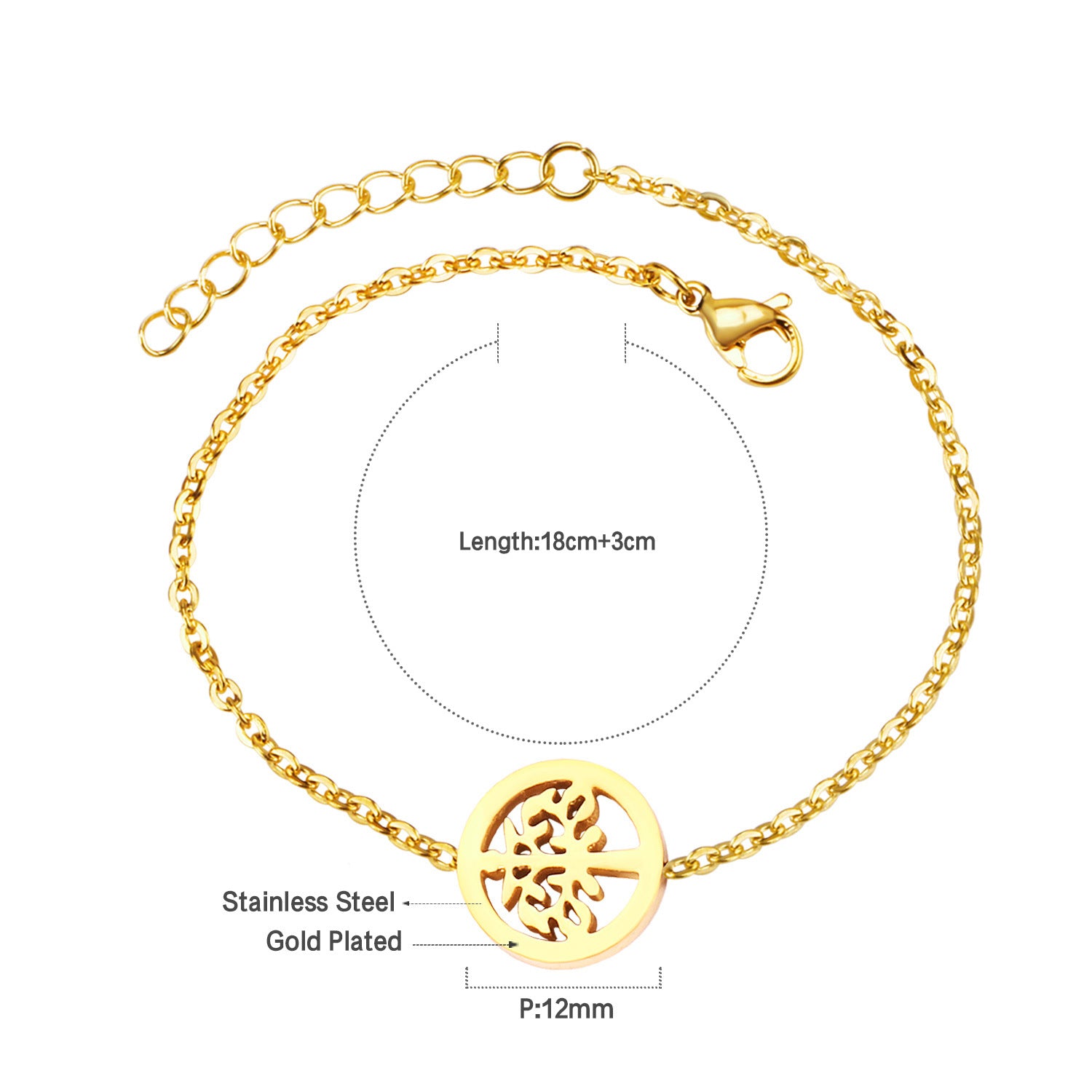 Damen Armband mit unendlichem Symbol aus antiallergischem Edelstahl Shop Nory