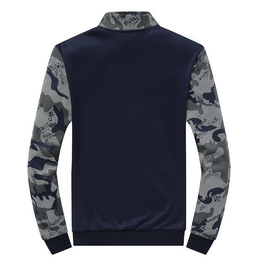 Herren Sportives Trainingsanzug-Set aus Funktionssoftshell mit Camouflage-Ärmeln und regulierbarer Joggerhose Shop Nory
