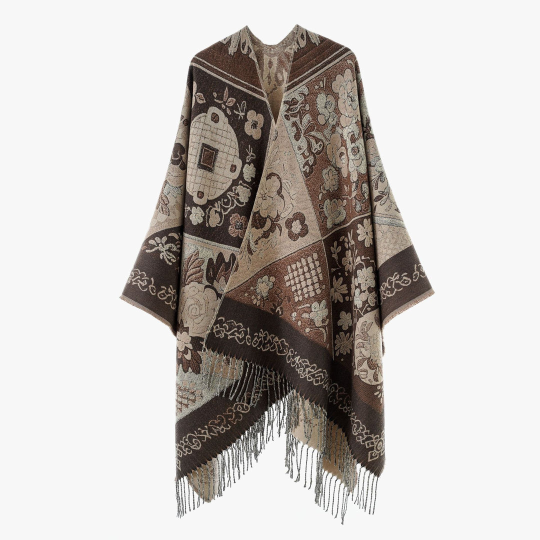 Damen Jacquard‑Überwurf im Wandteppich‑Jacquard mit Fransensaum Shop Nory