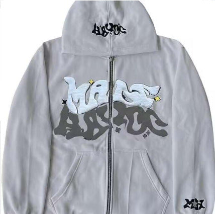 Damen sportliche Kapuzenjacke im urbanen Graffiti-Stil