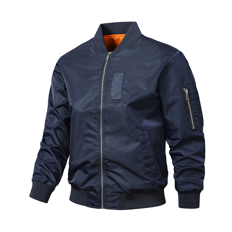 Herren Urbaner Nylon-Bomber mit Utility-Ärmeltasche und leichter Thermoisolierung Shop Nory