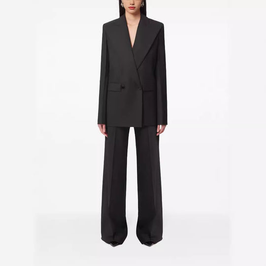 Damen Oversize Nadelstreifen Zweiteiliger Tailoring-Anzug mit weitem High‑Waist‑Hosenbein Shop Nory