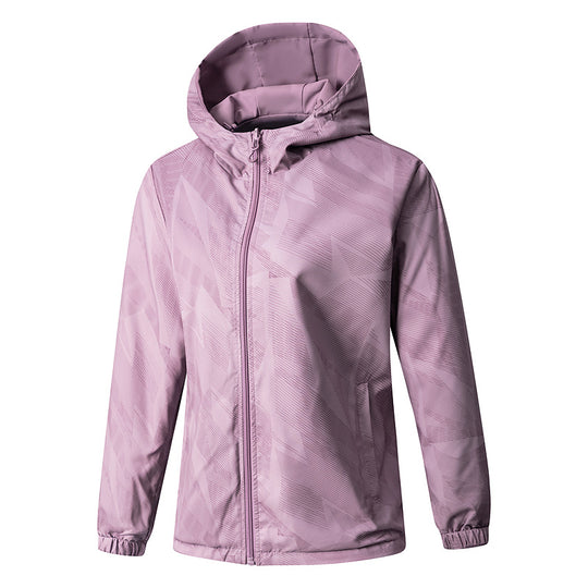 Damen Leichte technische Kapuzenjacke wasserabweisend mit Vollzip und elastischen Bündchen Shop Nory