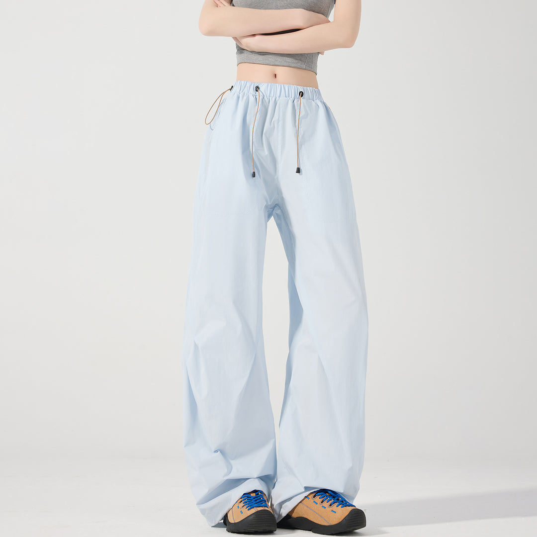 Damen weite technische Cargohose mit Kordelzugbund Shop Nory