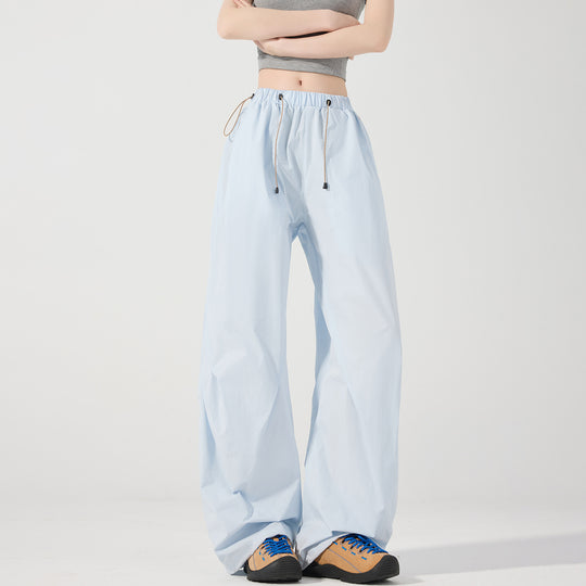 Damen weite technische Cargohose mit Kordelzugbund Shop Nory
