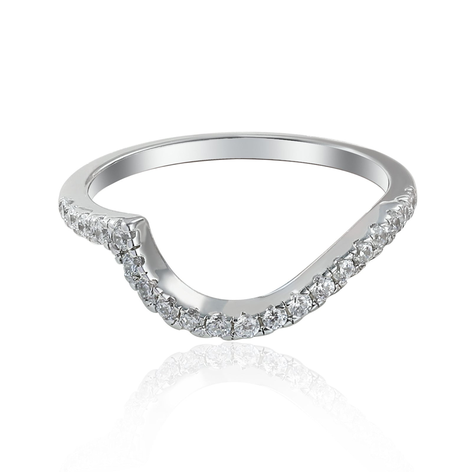 Damen Eleganter Ring mit tropfenförmigem Stein und funkelnden Zirkonia Shop Nory