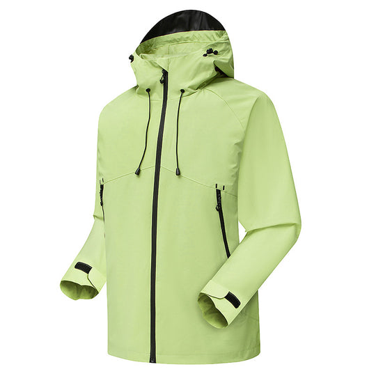 Herren Wasserdichter High-Visibility Shellparka mit atmungsaktiver Membran, verstellbarer Kapuze und Belüftung Shop Nory