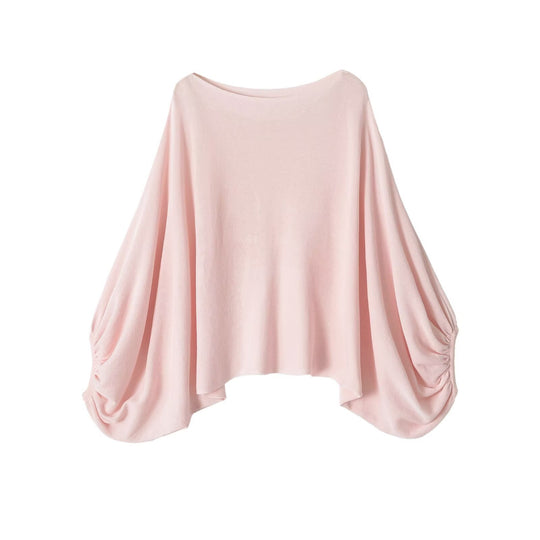 Damen Oversize-Poncho mit Fledermausärmeln und gerafftem Saum Shop Nory