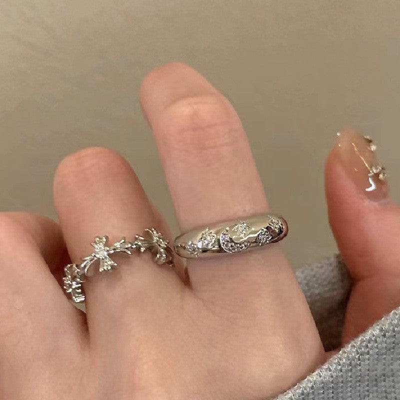 Damen Ring-Set mit funkelnden Zirkonia und elegantem Design Shop Nory