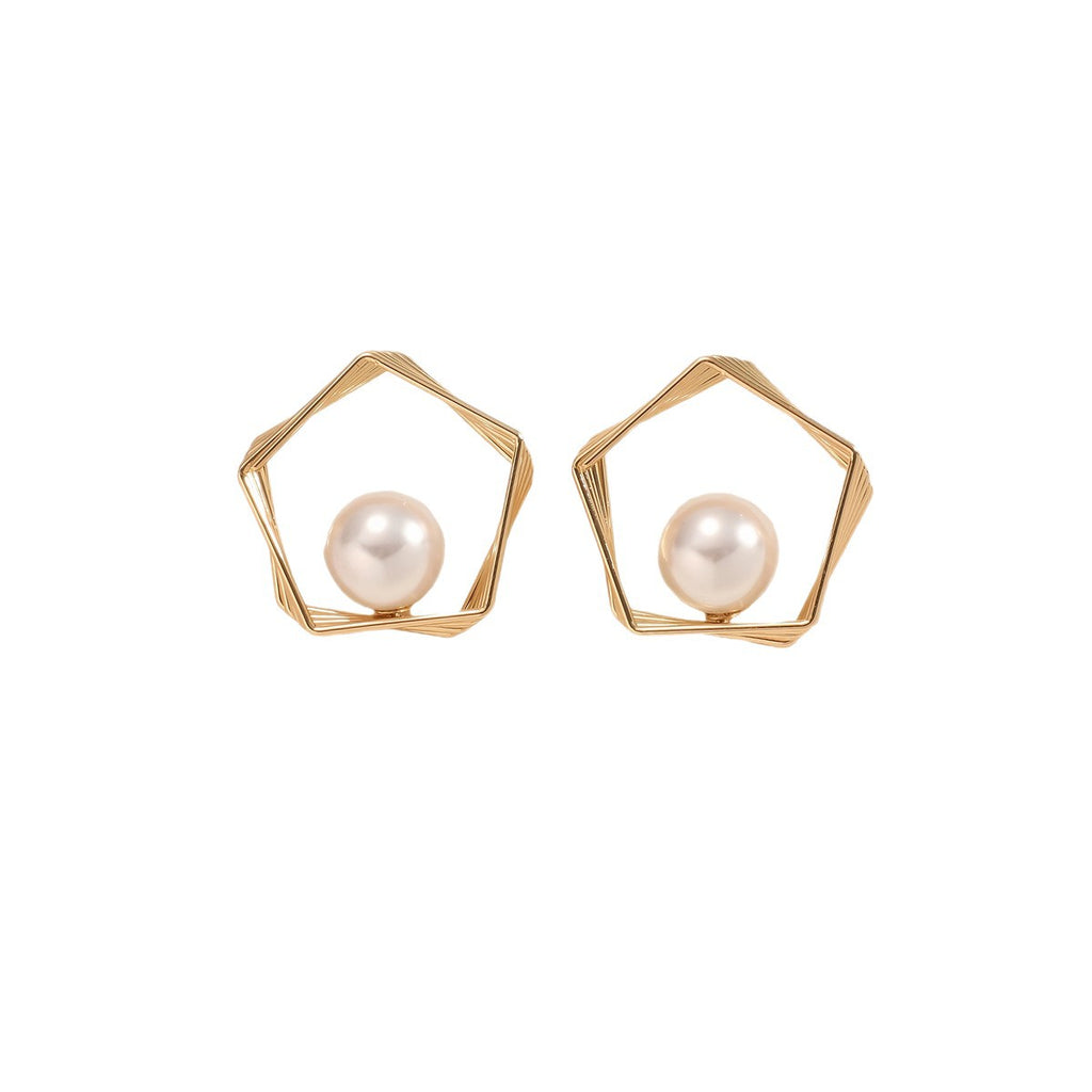 Damen Ohrringe mit eleganter Perlen- und geometrischer Form Shop Nory