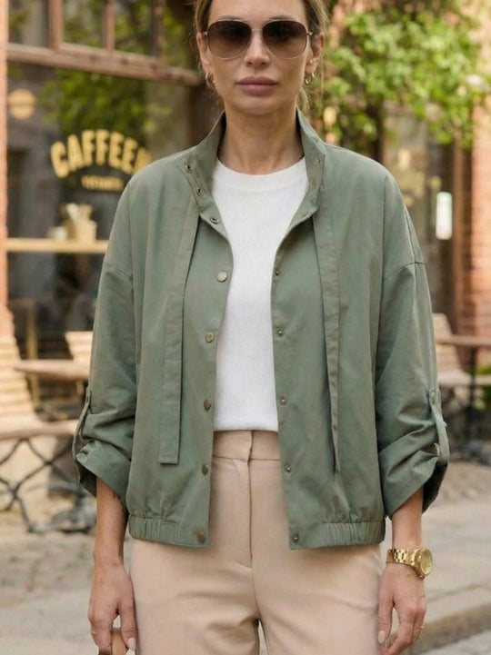Damen Kurze Freizeitjacke mit hohem Kragen