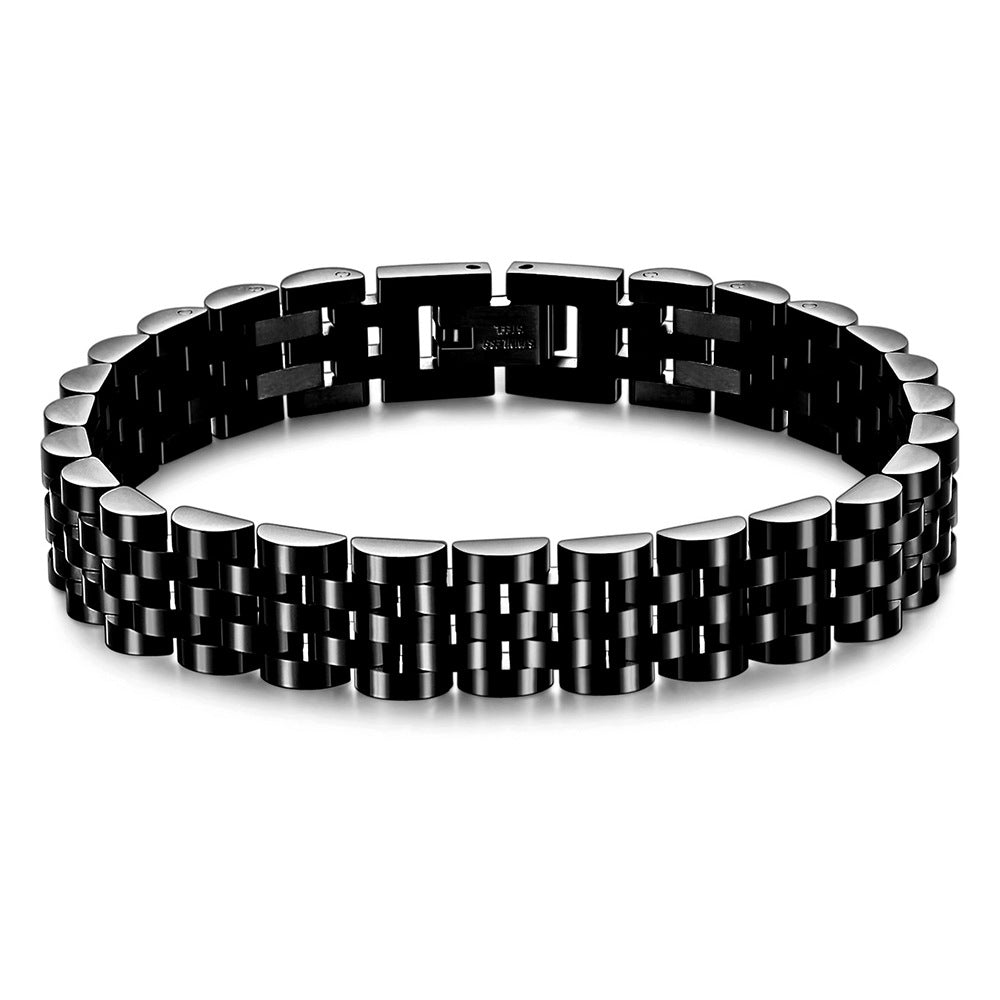 Herren Armband aus hochwertigem Edelstahl mit modernem Gliederdesign Shop Nory