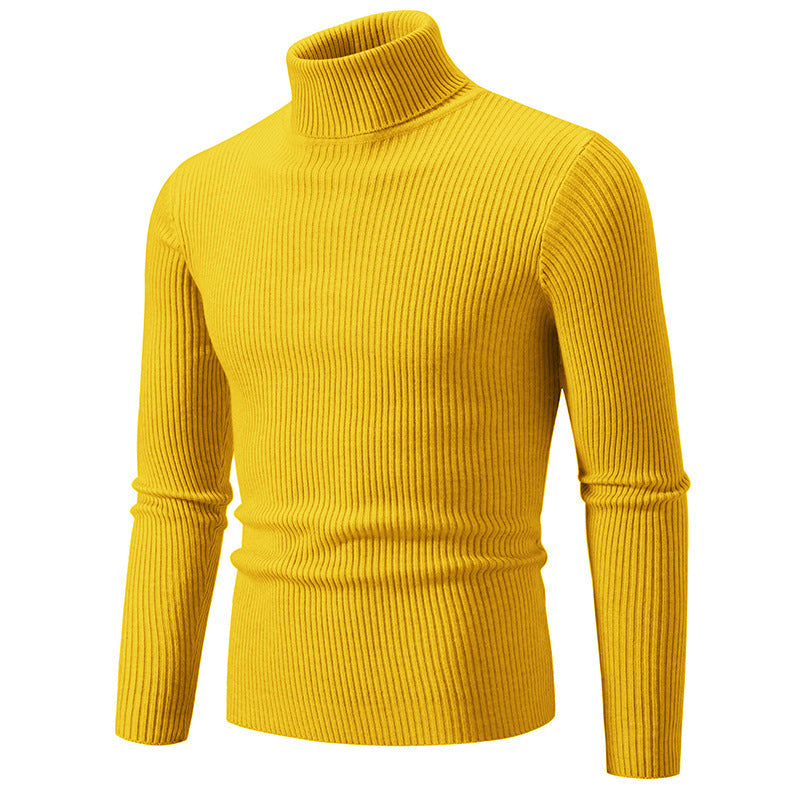 Herren feiner Rollkragenpullover aus langlShopnoryigem Strickmaterial