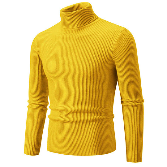 Herren feiner Rollkragenpullover aus langlShopnoryigem Strickmaterial
