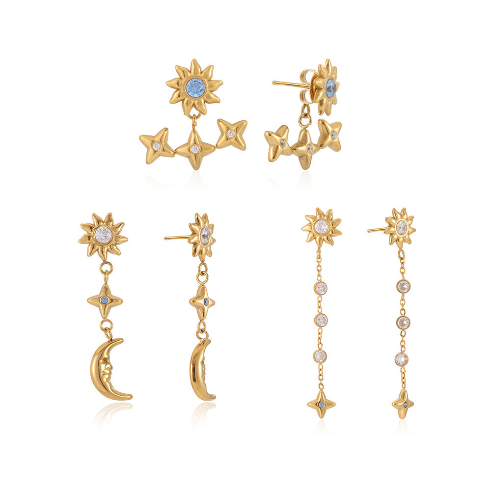 Damen Ohrhänger mit floralem Design und hypoallergener Edelstahlverarbeitung Shop Nory