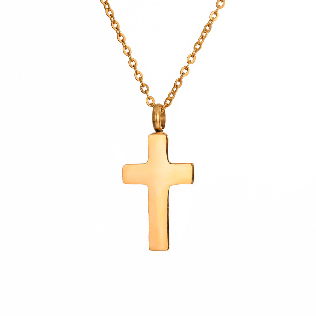 Damen Halskette mit stilvollem Kreuzanhänger aus hochwertigem Metall Shop Nory