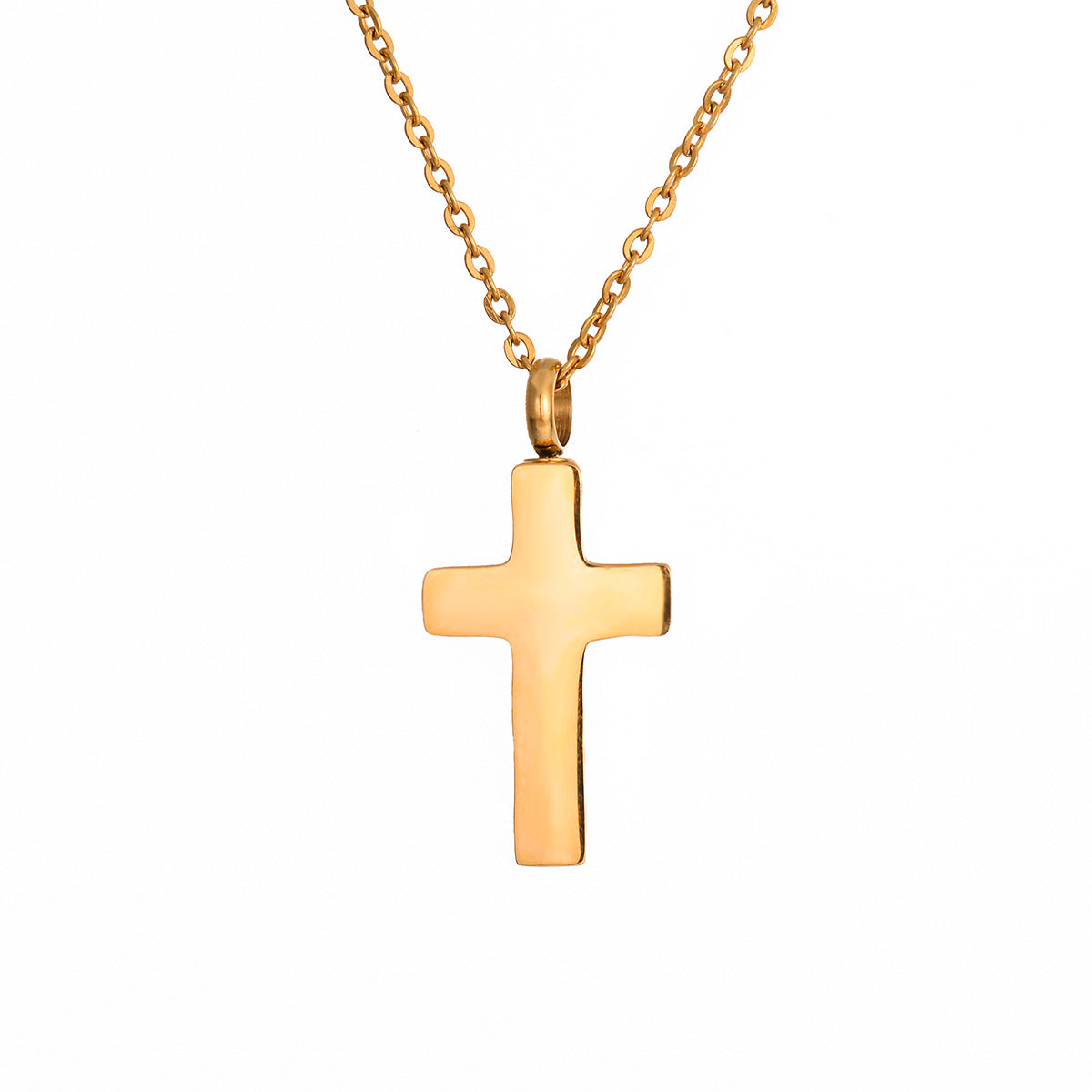 Damen Halskette mit stilvollem Kreuzanhänger aus hochwertigem Metall Shop Nory