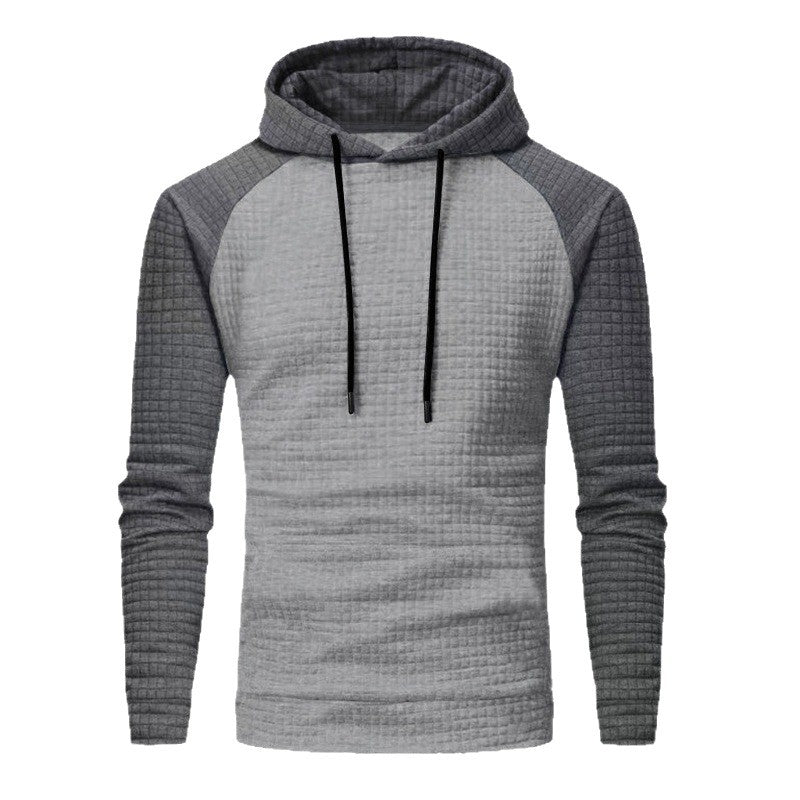 Herren nan gesteppter Kapuzenpullover mit Raglanärmeln und Waffelstruktur Shop Nory