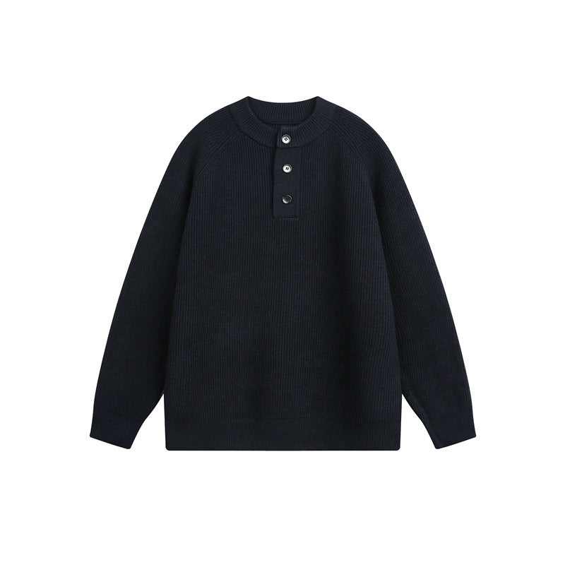 Unisex Rippsweater mit Henley-Knopfleiste und Raglanärmeln Shop Nory