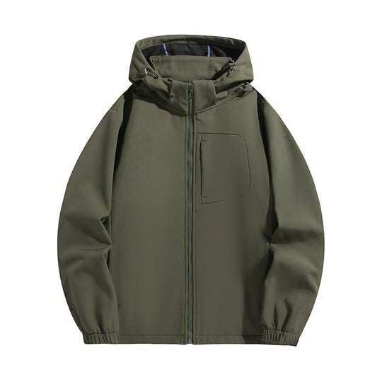 Herren Leichte Softshell‑Kapuzenjacke mit wasserabweisender Membran und Brusttasche Shop Nory