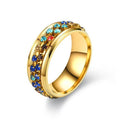 Damen Ring mit funkelndem, mehrfarbigem Zirkonia-Besatz Shop Nory