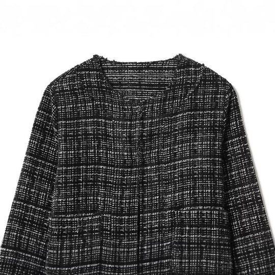Damen Boxy-Tweedjacke im Bouclé‑Look mit verdeckter Knopfleiste und kastiger Silhouette Shop Nory