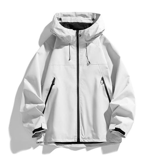 Herren Technische Kapuzen-Utilityjacke mit Kontrastpaneelen und wasserabweisender Membran Shop Nory