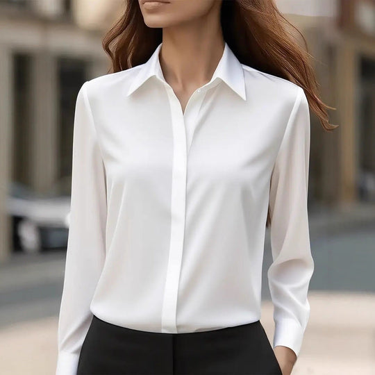 Klassische Langarmbluse Damen