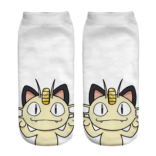 Unisex Niedrige Ankle-Socken mit Cartoon-Monster-Gesicht und weichem Baumwollmix Shopy Nory