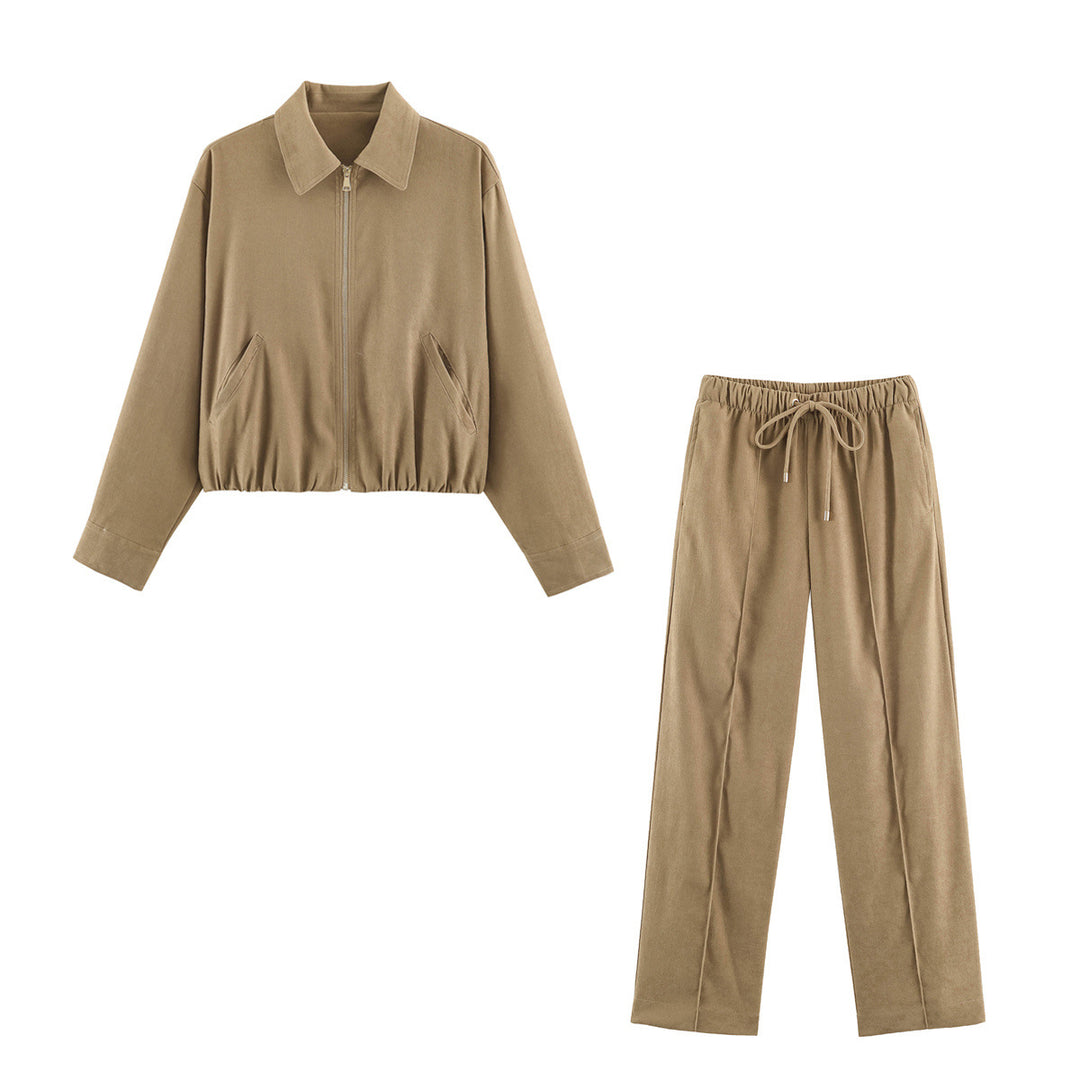 Damen Kurzblouson im Velours‑Look mit spitzem Hemdkragen und Gummizugsaum Shop Nory