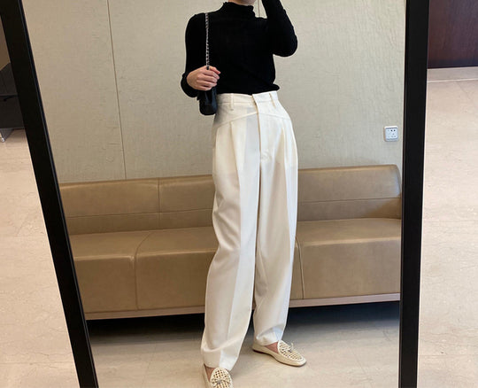 Damen Weit geschnittene High-Waist-Hose Shop Nory
