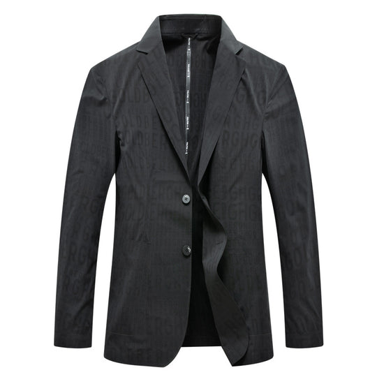 Herren Modernes Slim-Fit Sakko mit dezentem Logo-Jacquard und leichter Innenfütterung Shop Nory