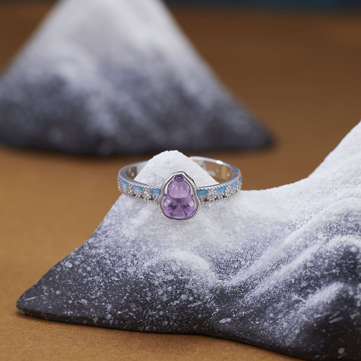 Damen Ring mit elegantem Amethyst-Anhänger Shop Nory
