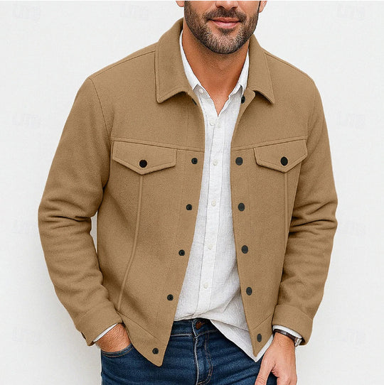 Herren nan robuste Overshirt-Jacke aus Wollmix mit aufgesetzten Brusttaschen Shop Nory