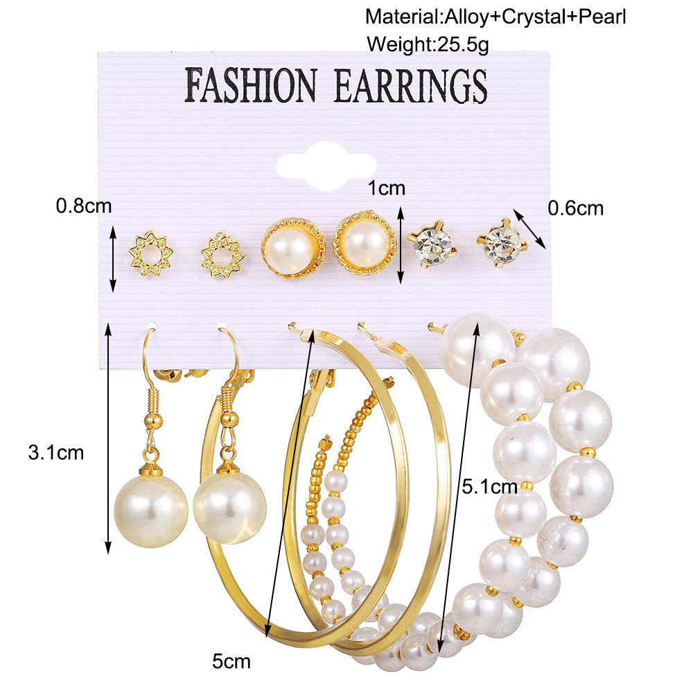 Damen Ohrringe Set mit eleganten herzförmigen Anhängern und funkelnden Kristallen Shop Nory