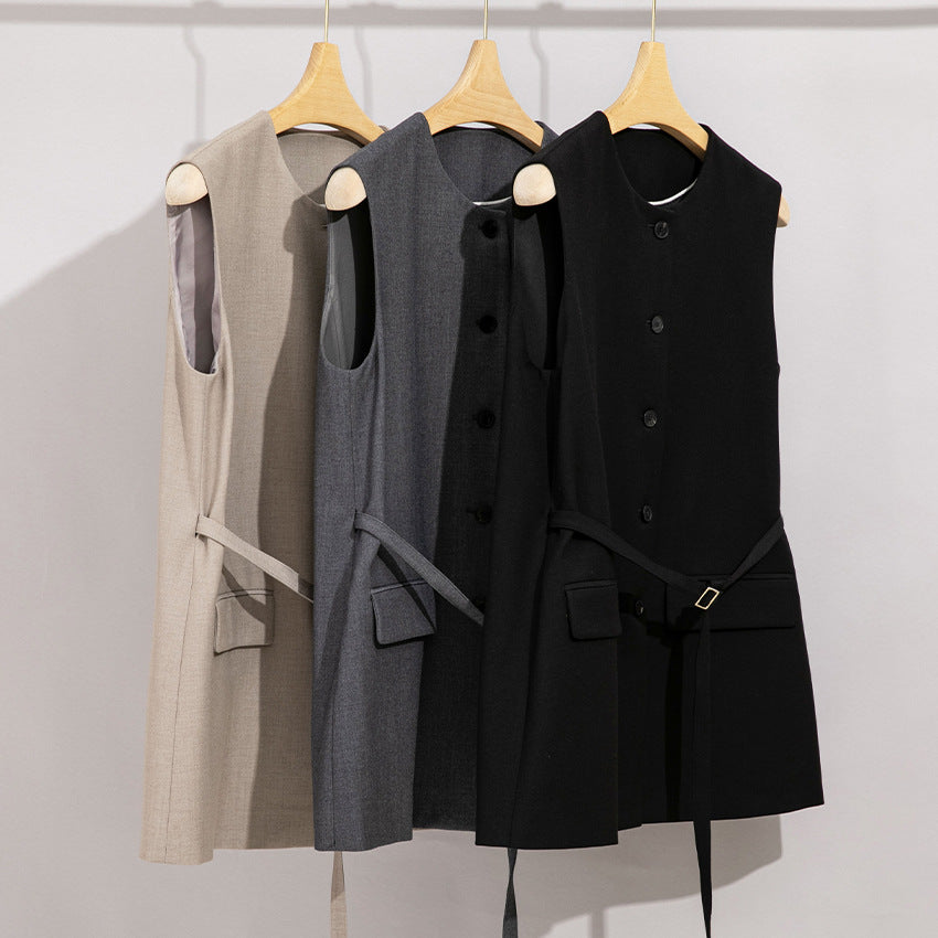 Damen Hochtaillierte weite Anzughose mit Bundfalten Shop Nory