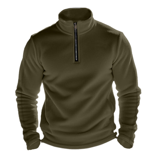 Herren nan funktionaler Fleecepullover mit Halbzip, Stehkragen und Raglanärmeln Shop Nory