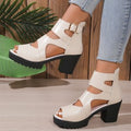Damen Offene High-Heel Sandalen mit modischen Riemen
