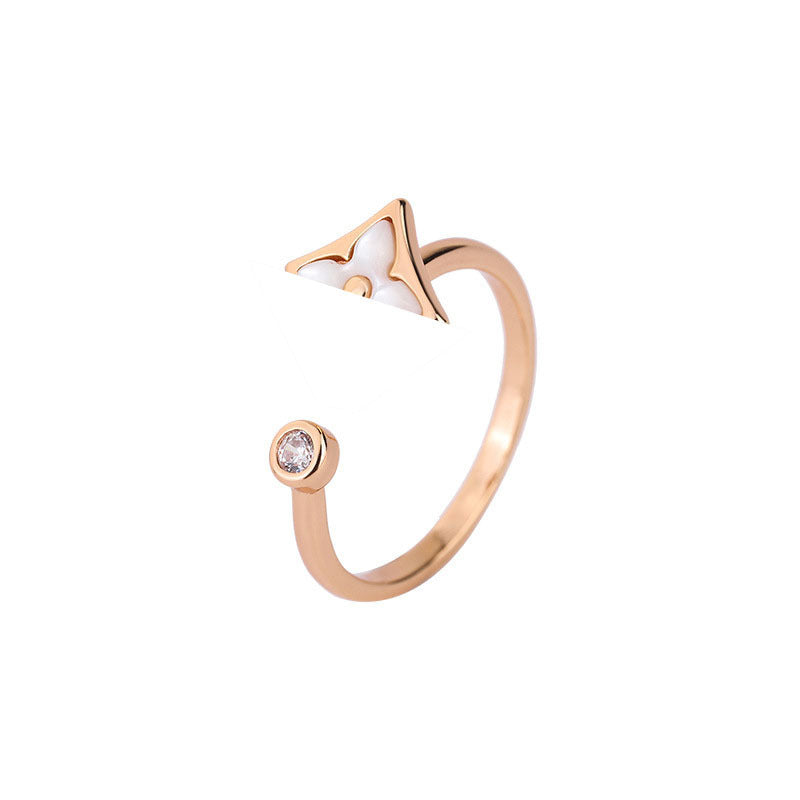 Damen eleganter Ring mit kunstvollem Design und funkelndem Kristall Shop Nory
