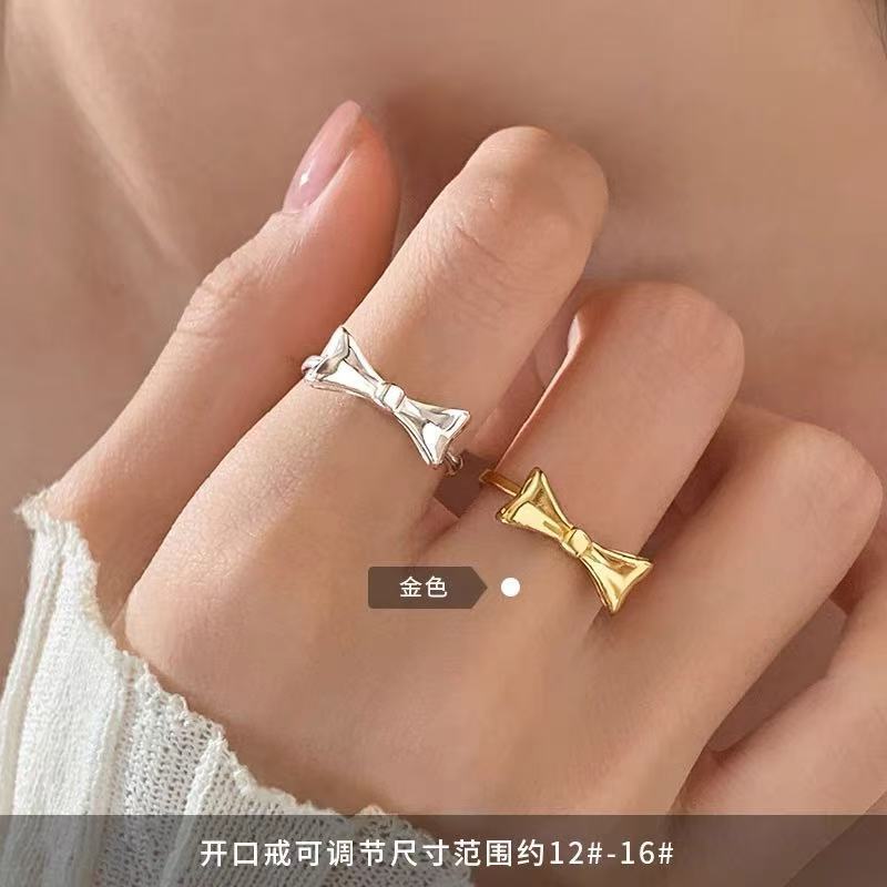 Damen verstellbarer Ring mit Schleifenmotiv Shop Nory