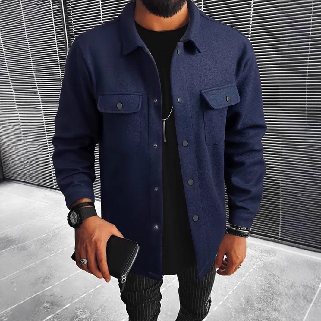 Herren Modische Hemdjacke mit praktischen Taschen