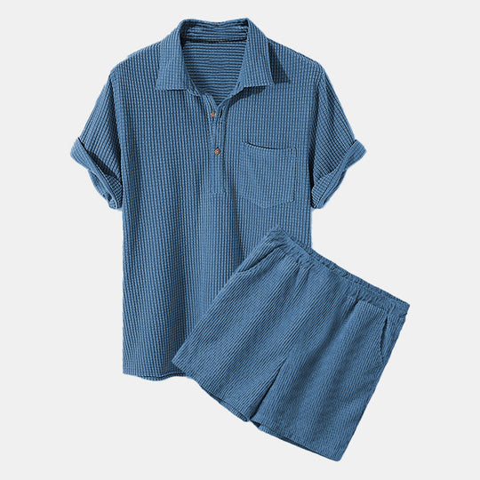 Damen Sonnen-Pyjama Set mit kurzem Shirt und Hose